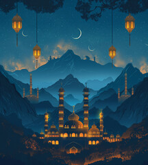 Eid Mubarak social media post background