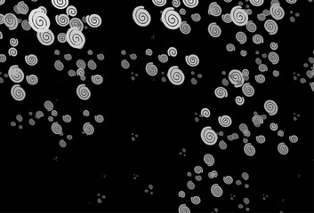 Dark Silver, Gray vector template with bubble shapes.