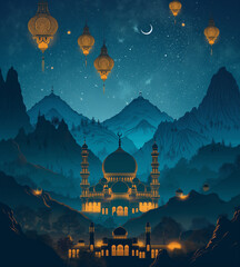 Eid Mubarak social media post background