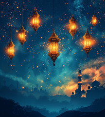 Eid Mubarak social media post background