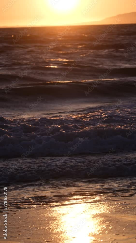 Poster sunset on the beach