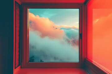 window and clouds