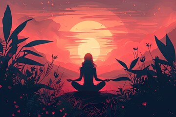 yoga in the lotus position