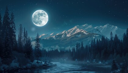 Moonlit nights have a mystical quality, with silvery light bathing the landscape in an otherworldly glow