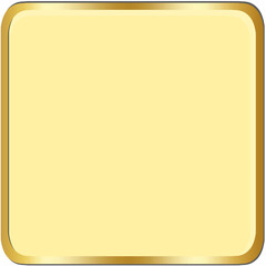 Luxury Golden Gradient Border: Golden Square Frame with Gradation, Shadow, and Thick Outline
