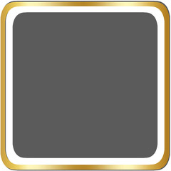 Luxury Golden Gradient Border: Golden Square Frame with Gradation, Shadow, and Thick Outline