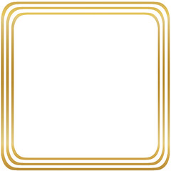 Gold frame golden square frame box ,Elegant digital art box concept.