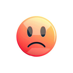 Fototapeta premium A close up of a sad face with a Transparent Background