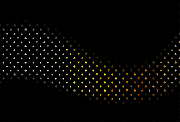 Dark yellow, orange vector pattern with symbol of cards.