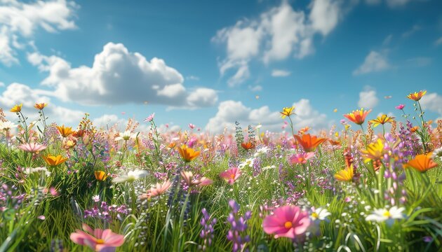 Wildflowers embody the beauty of nature's spontaneity and resilience. Capture the charm of meadows, fields, and roadside blooms bursting with colorful wildflowers, including daisies, poppies, and lupi