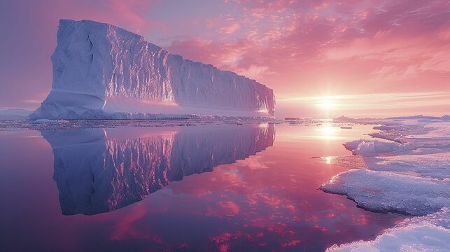 Capturing the tranquil essence of winter, Iceberg Reflections and Twilight paint a serene portrait of the cold beauty.