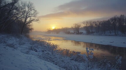 Frozen Rivers and Winter Sunsets, The Peaceful End to Winter Days