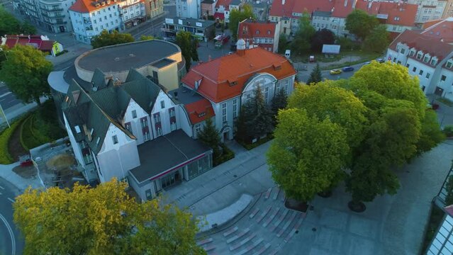 Old Town Zielona Gora Stare Miasto Ratusz Rynek Aerial View Poland