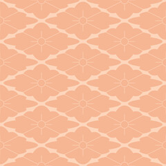 Seamless subtle pink vintage oriental floral diamonds pattern vector - 778661959