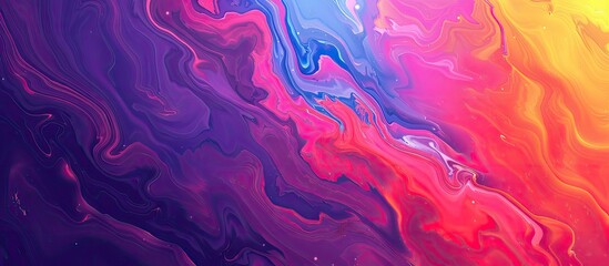 A closeup of a vibrant painting showcasing a mix of purple, violet, pink, and electric blue hues, resembling a geological phenomenon with intricate patterns and a world of its own - obrazy, fototapety, plakaty