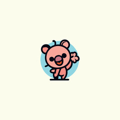 Koala clipart, cute cartoon animal panda, Cute Animals. vector illustration of koala, cute panda. perfect for Stickers,