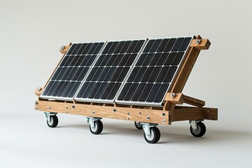 A portable solar panel kit designed with input from diverse communities - obrazy, fototapety, plakaty
