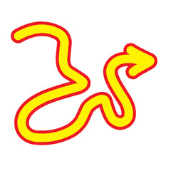 Naklejka premium Arrow Icon set Doodlle Illustration