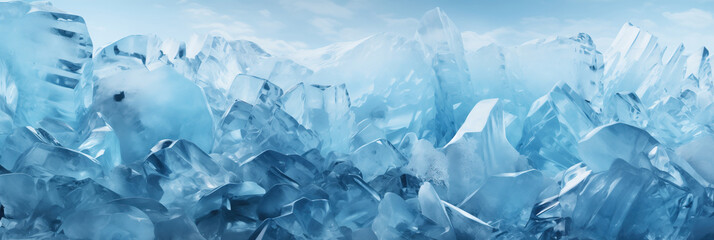 A mesmerizing sight of a large group of intricate ice crystals gracefully floating in the sky, creating a dazzling display of natural beauty