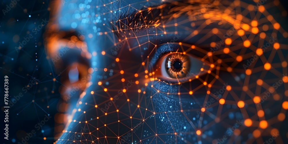 Poster biometric scanning for secure access ensuring identity verification in advanced technological system