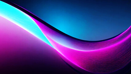 The glowing waves flow smoothly against the dark background