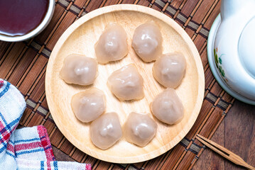 Cold tapioca balls are a popular street snack in Taiwan
