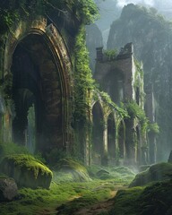 Naklejka premium Ancient ruins where the air itself holds magic