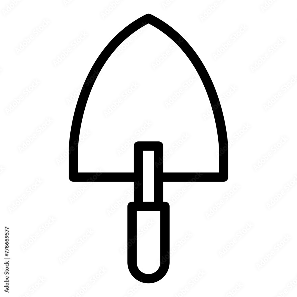 Sticker shovel icon 