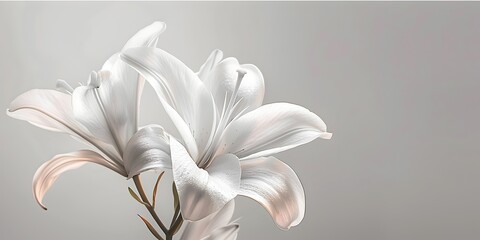 Delicate Lily Petals Dance in a Serene Play of Light and Shadow Showcasing Nature s Elegant Beauty