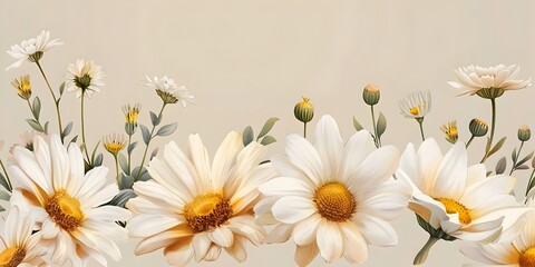 Delicate Daisy Floral Crown Invoking Images of Carefree Summer Bliss and Youthful Harmony - obrazy, fototapety, plakaty