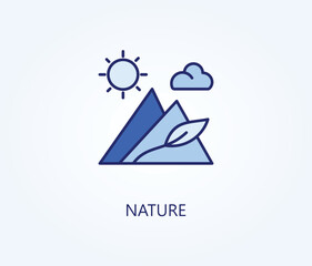 Nature vector, icon or logo sign symbol illustration.