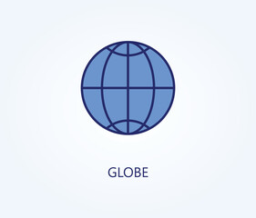 Globe vector, icon or logo sign symbol illustration.