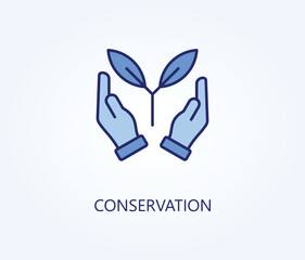 Conservation vector, icon or logo sign symbol illustration.