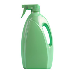 A green plastic bottle with a sprayer
