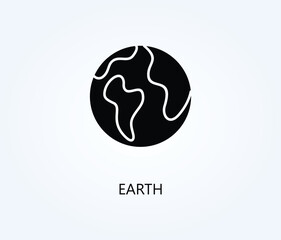 Earth vector, icon or logo sign symbol illustration.