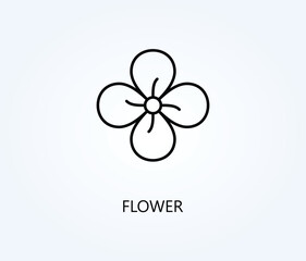 Flower vector, icon or logo sign symbol illustration.