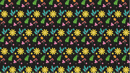 Doodle a set of colorful hand-drawn flowers. Draw cartoon flowers, color floral patterns, and create seamless designs. Vector illustration in EPS 10 format.