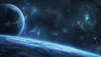 dark blue clear background with stars