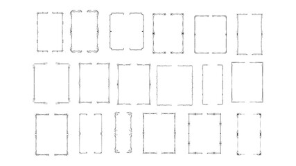 Set Black Simple Line Collection Different Doodle Brackets, Parentheses, Braces Elements Vector Design Style Sketch Isolated Illustration For Banner