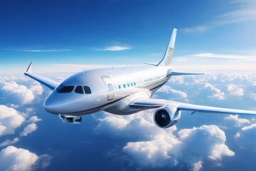 Obraz premium taking off from modern city in the airport