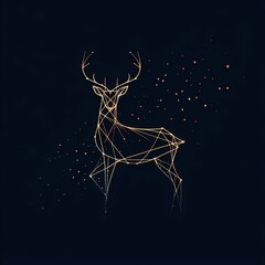 elk head is in line with the particles.with Generative AI technology	