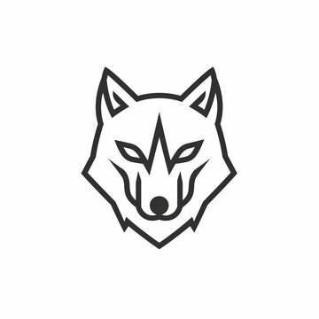 wolf head vector