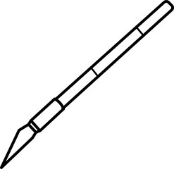 Pen Cutter Outline Icon