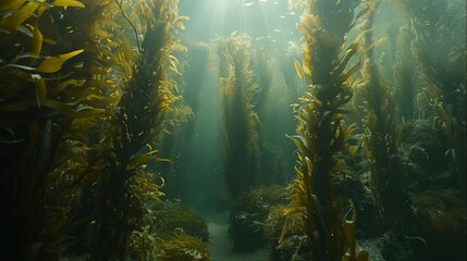 Kelp forests reveal the slow dance of corruption through time-lapse - obrazy, fototapety, plakaty
