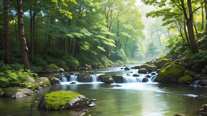 waterfall in the jungle