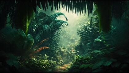 Tropical jungles of Southeast Asia Background