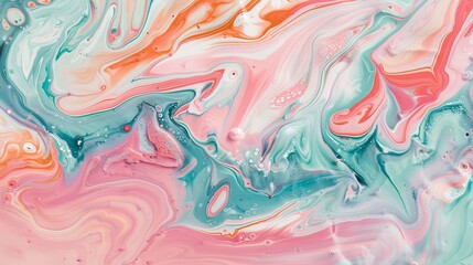 Pastel marbling, where oil paint dreams are spun into reality - obrazy, fototapety, plakaty