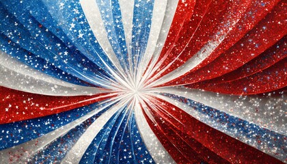Liberty Sparkle: Glitter Burst Background in Patriotic Hues
