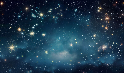 Fototapeta na wymiar dark sky at night, filled with an abundance of twinkling stars shining brightly above, Generative AI 