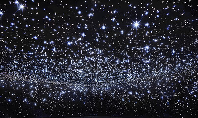 dark sky at night, filled with an abundance of twinkling stars shining brightly above, Generative AI 